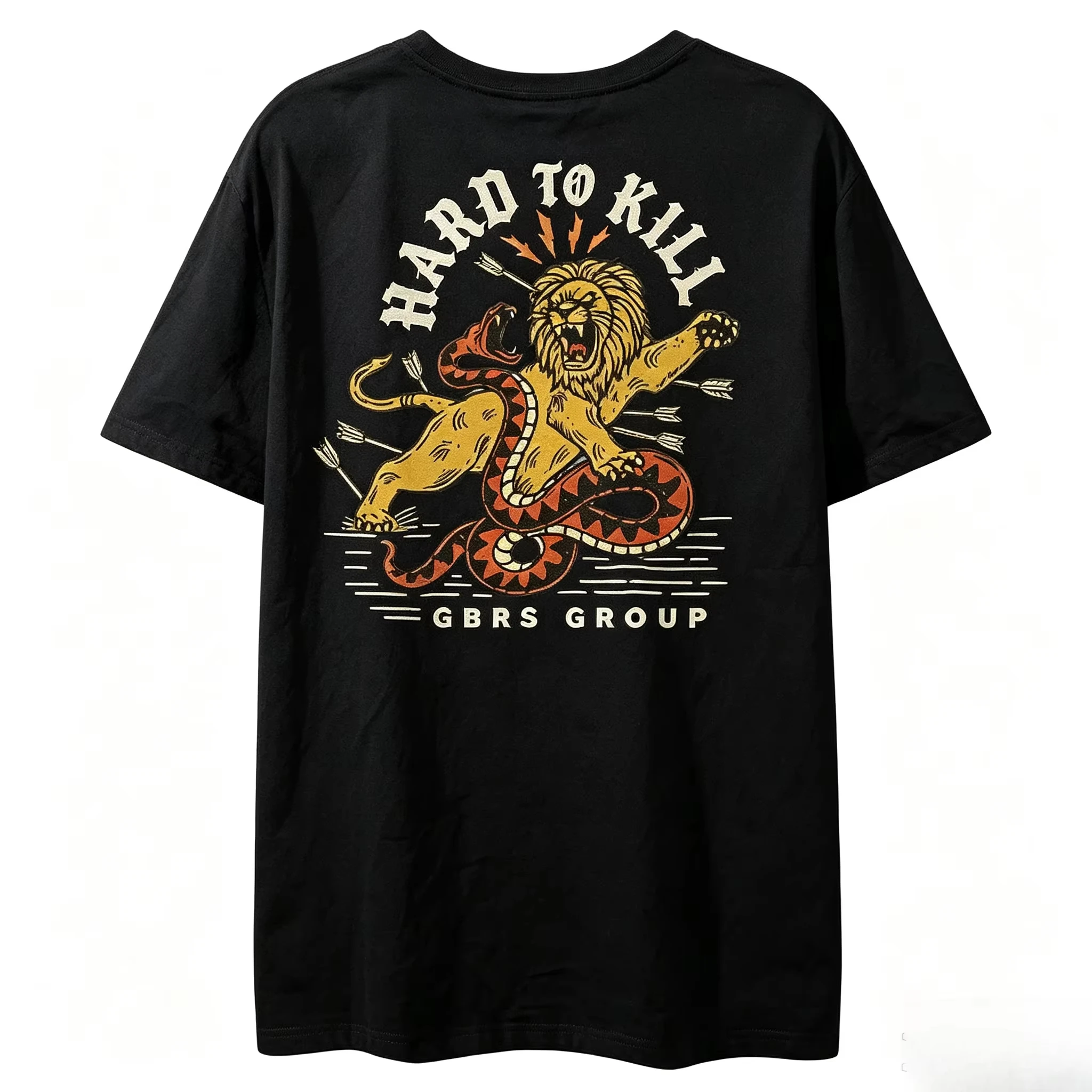 2026 New Tactical Family Matching Oversized Unisex Streetwear T Shirt Vintage Lion Snake Print Tee Casual Short Sleeve Tops