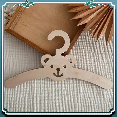 premium 6pcs ins nordic wooden cloud clothes hanger wall hanging coats rack baby cloth