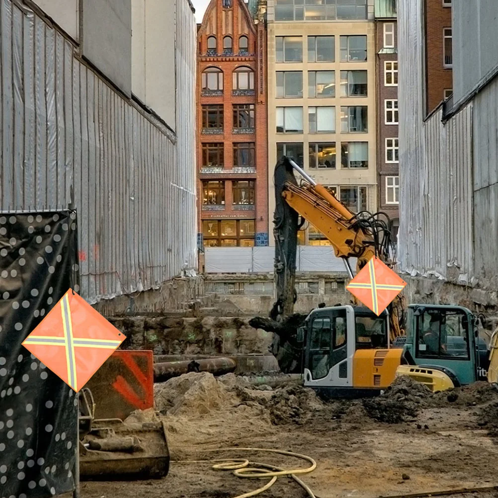 2Pcs Reflective Safety Flags for Trucks Trailers High Visibility Night Signals Durable Weatherproof Easy Installation
