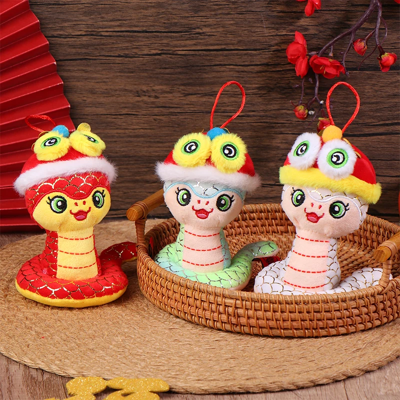 2025 Snake Mascot Plush Animal Doll Kawaii The Year Of The Zodiac Snake Cute Fu Snake Stuffed Animal Doll Home Decoration