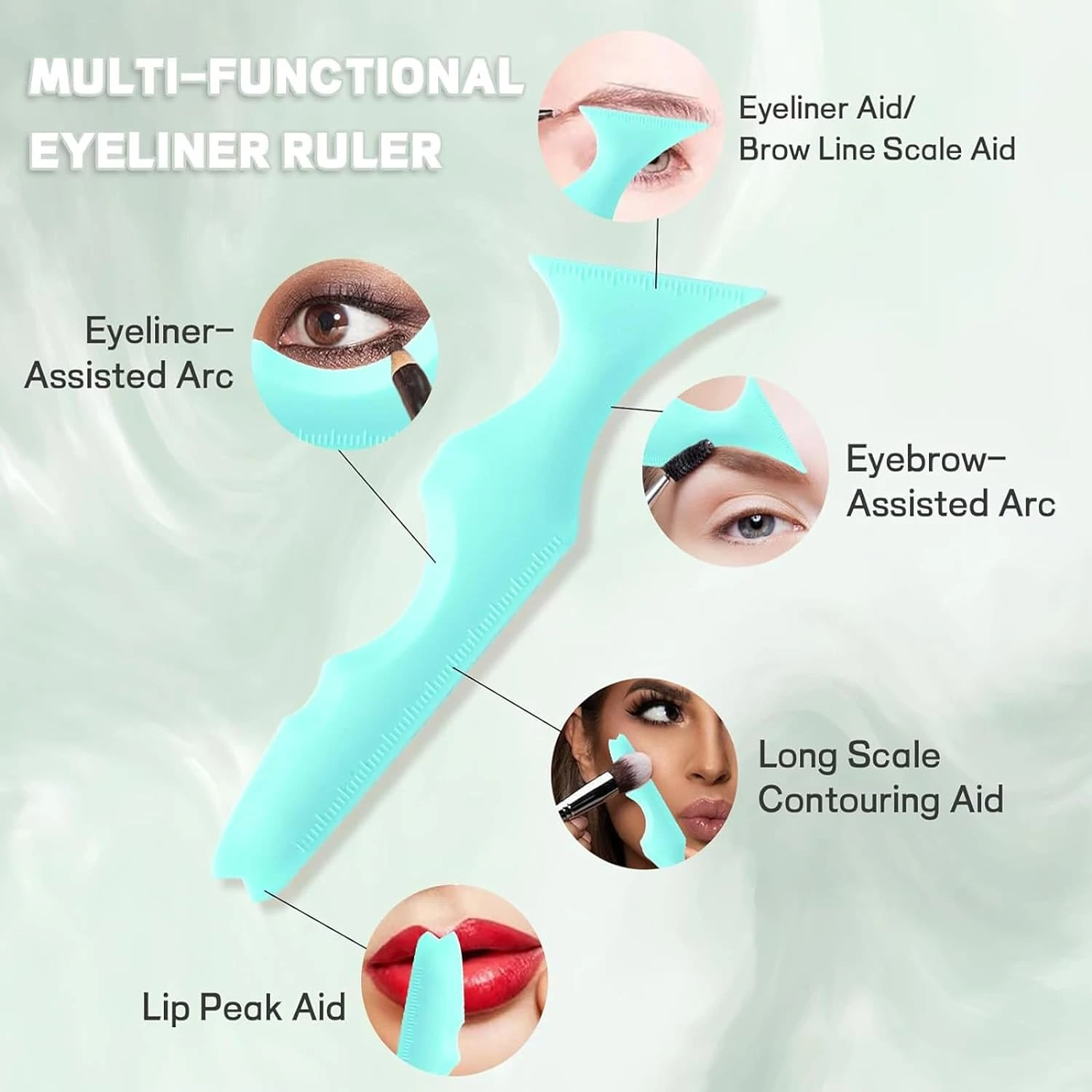 "Silicone Eyeliner Stencils Set for Flawless Makeup - Eyelash Stamp, Mascara Shield Included"