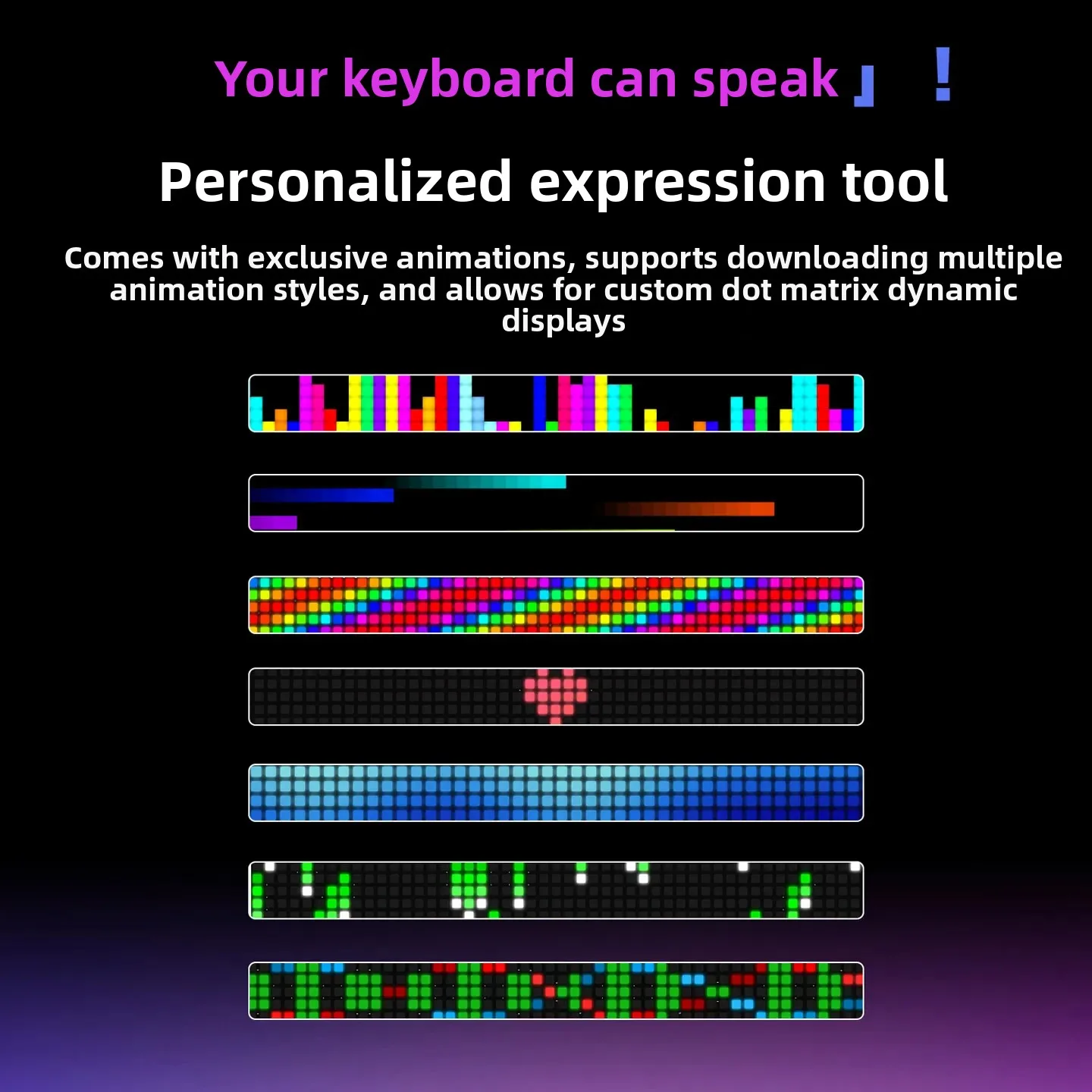 AJAZZ Pixel68 Mechanical Keyboard Wireless Tri-mode Bluetooth Dot Matrix Screen Dual 8K E-sports Games Keyboard Customized Gifts