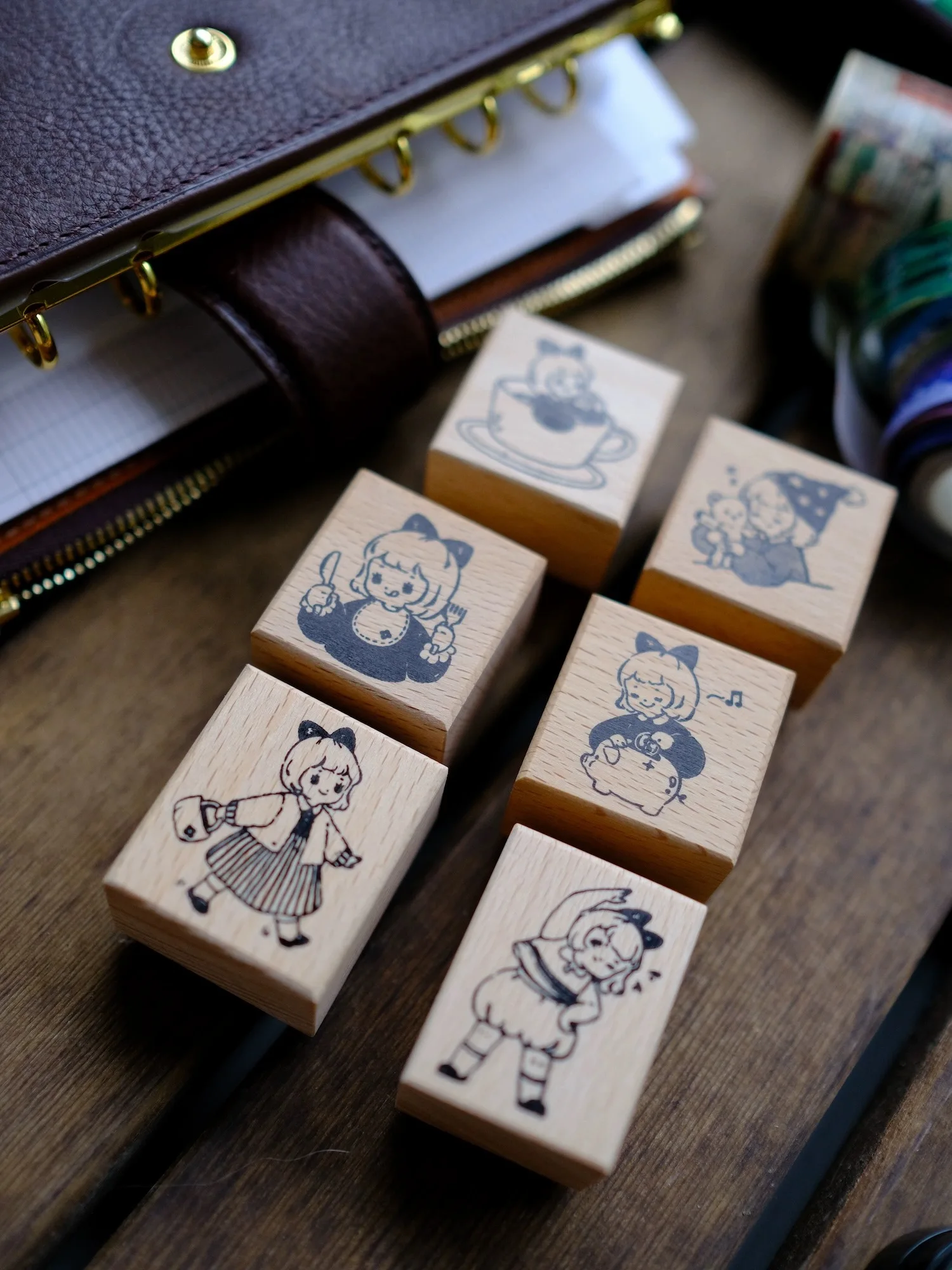 Vintage Lovely Good Miss Girl Wooden Rubber Stamp for DIY Scrapbooking Photo Album Card Making