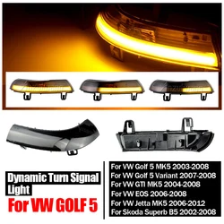Black For VW GOLF 5 GTI V MK5 Jetta Passat B5.5 B6 Sharan Superb EOS Dynamic LED Turn Signal Light Side Wing Mirror Indicator
