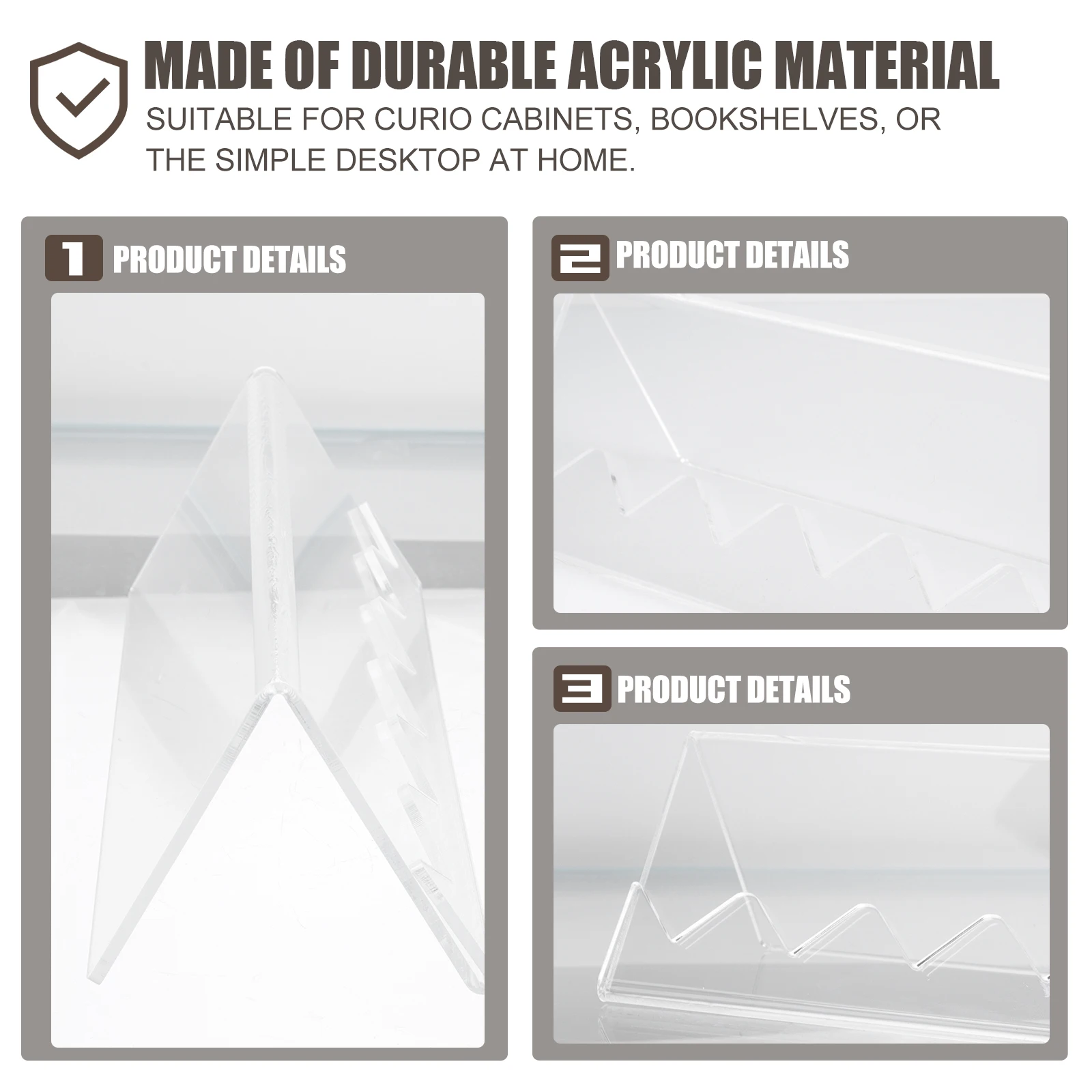 

1pc Acrylic Stand Transparent Display Rack Tripod Design Holder For Cards Medallions