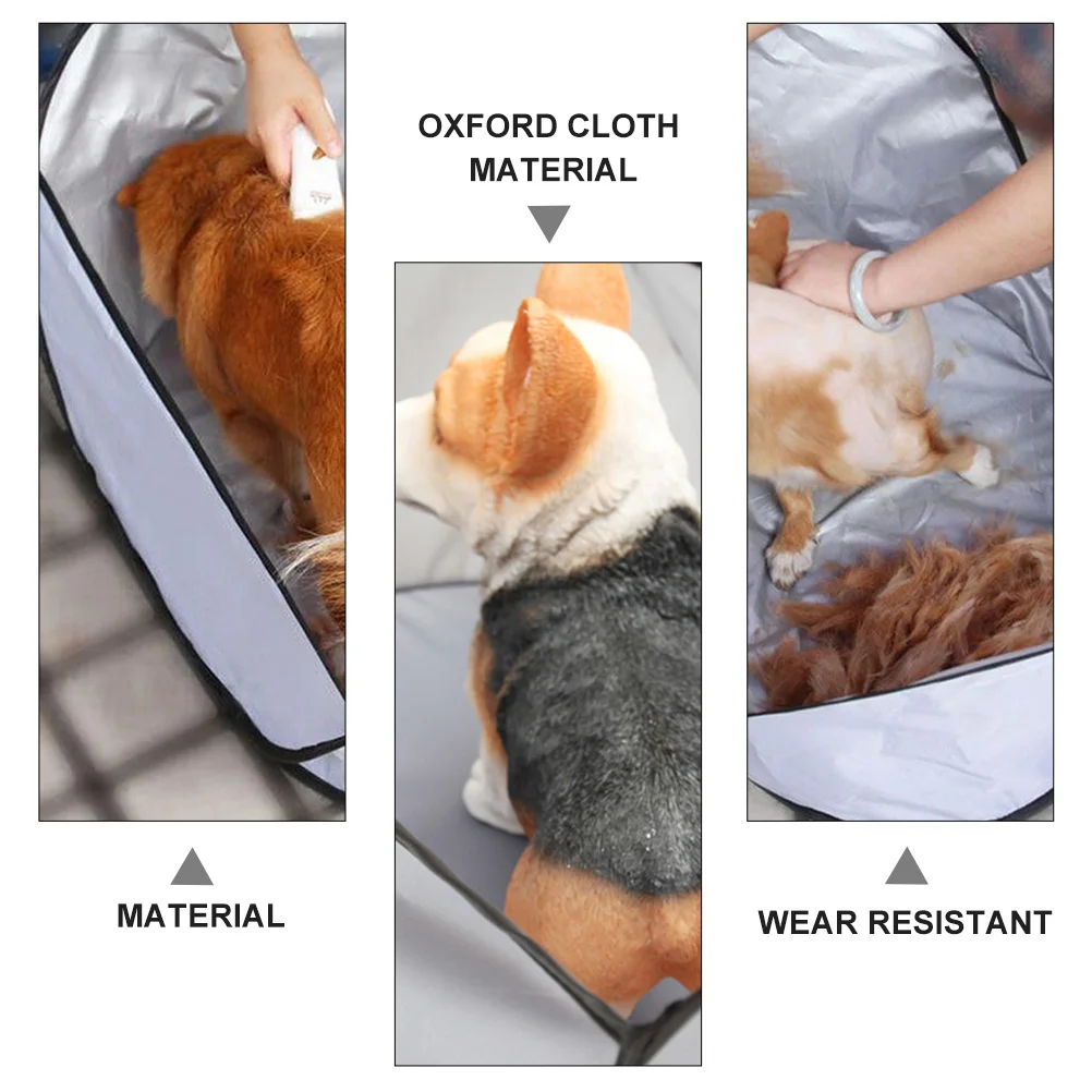 

Pet Shearing Bib s Oxford Cloth Storage Tool for Dog Cat Grooming Shaving Home Use Foldable Portable Pet Supplies