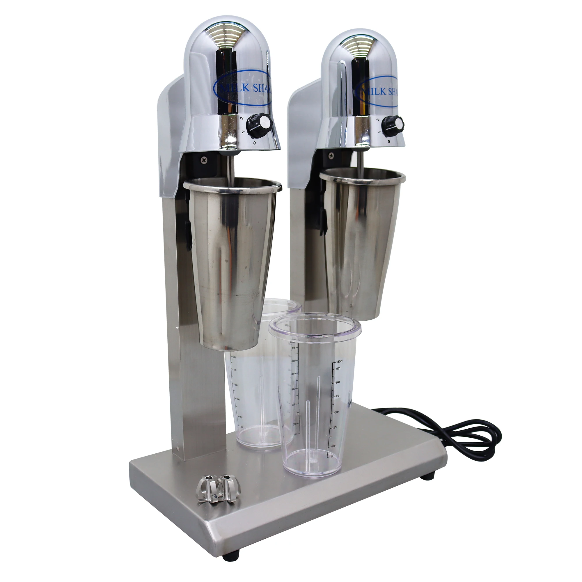 110V Commercial Double Heads Milk Shake Mixer Stainless Steel Electric Milk Shaking Machine Milkshake Maker Silent Milkshake Mak