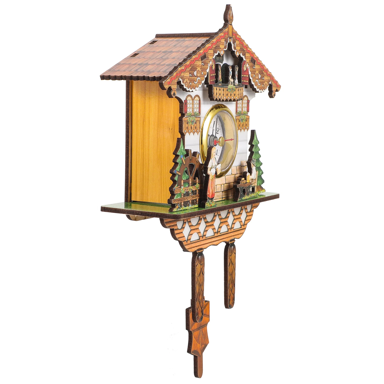 

Cuckoo Wall Clock Retro Metal Clocks for Bedroom Living Room Decor Handcrafted Traditional Clock