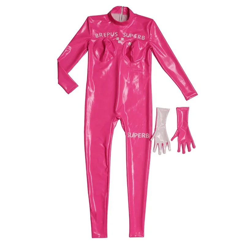 Sexy Latex Leather Jumpsuit Women Wet Look Exotic Anime Cosplay Costumes Ladies Leather Bodysuits Catsuit Comic Rompers Custom