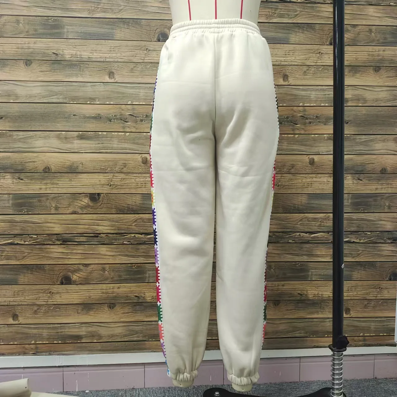 2026 Women's New Fashion Trend High Quality Loose Casual and Comfortable Color Striped Stitching Women's Bottoms Sweatpants