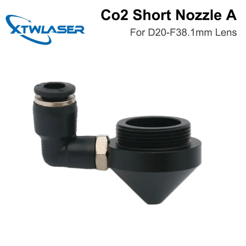 

Air Nozzle for Dia.20 FL38.1 Lens N01F CO2 Short Nozzle A with Fitting M5 for Laser Head at CO2 Laser Cutting Machine