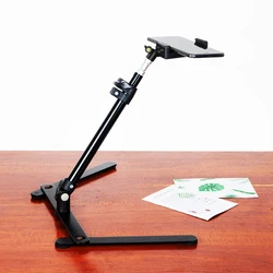 Overhead Tripod for Phone Desktop Mobile Smartphone Vertical Shooting Stand Cellphone Mount Holder For Photoshoot Video Record