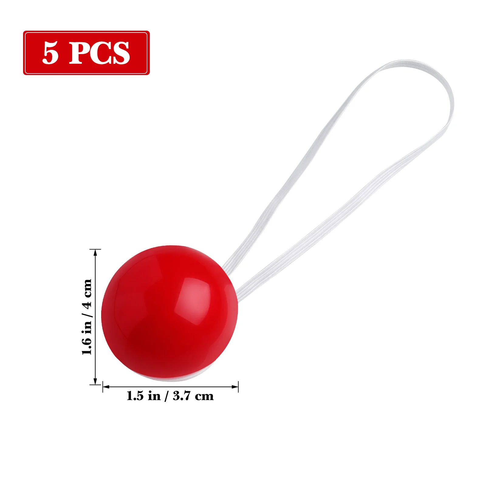 5 Pcs Halloween Clown Nose Performance Clothing Christmas Party Props LED Light