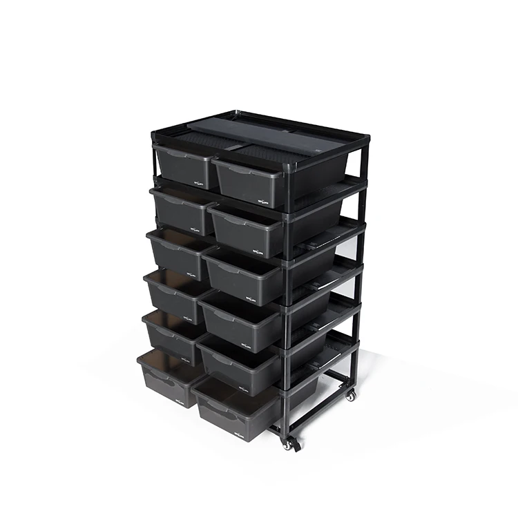 609 x 459 x 1080 mm Stackable 6 Layers Finished Reptile Breeding Rack with 6 Heating Boards