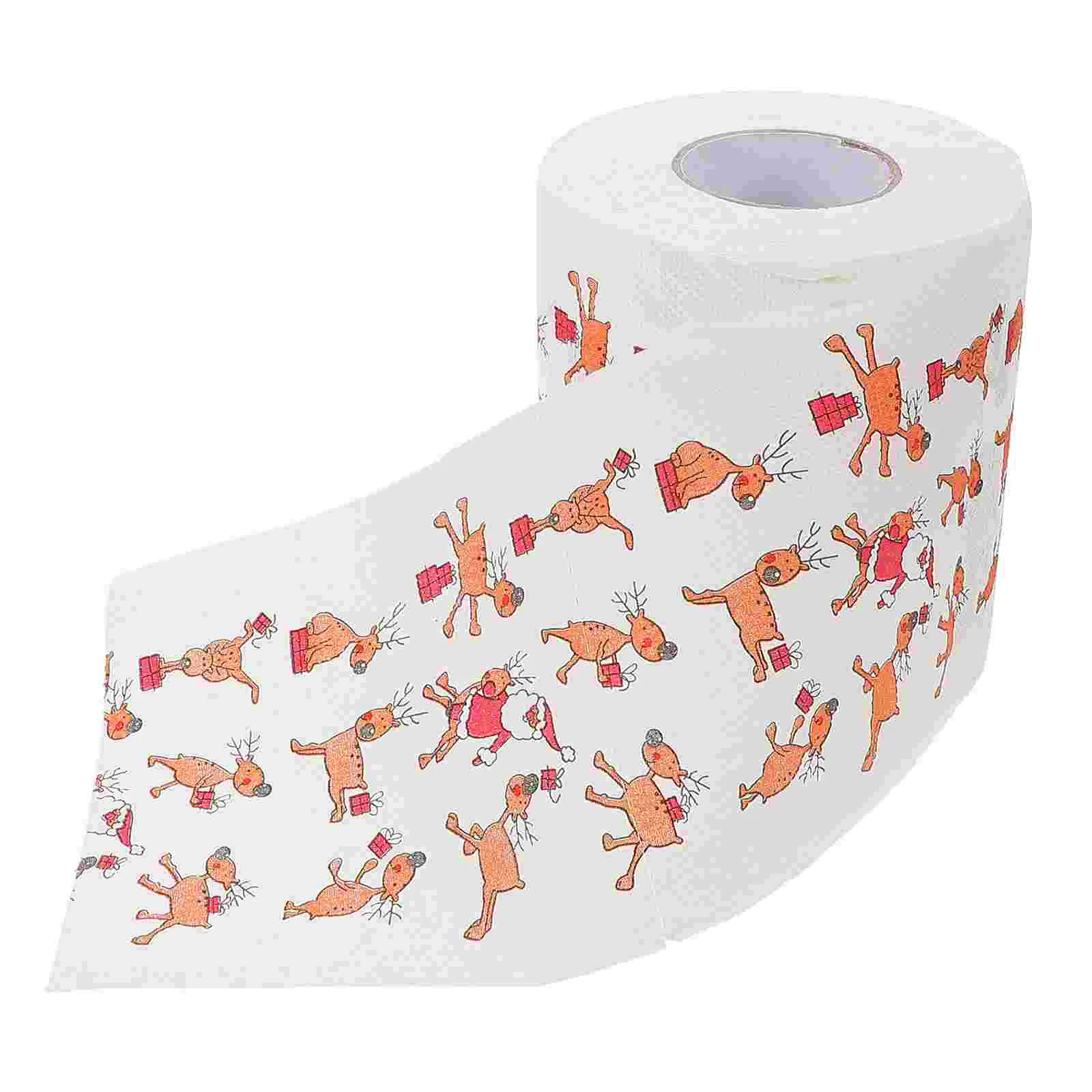 Świąteczny papier toaletowy Xmas Print Tissue Artykuły gospodarstwa domowego Dekoracje łazienkowe Ręcznik do