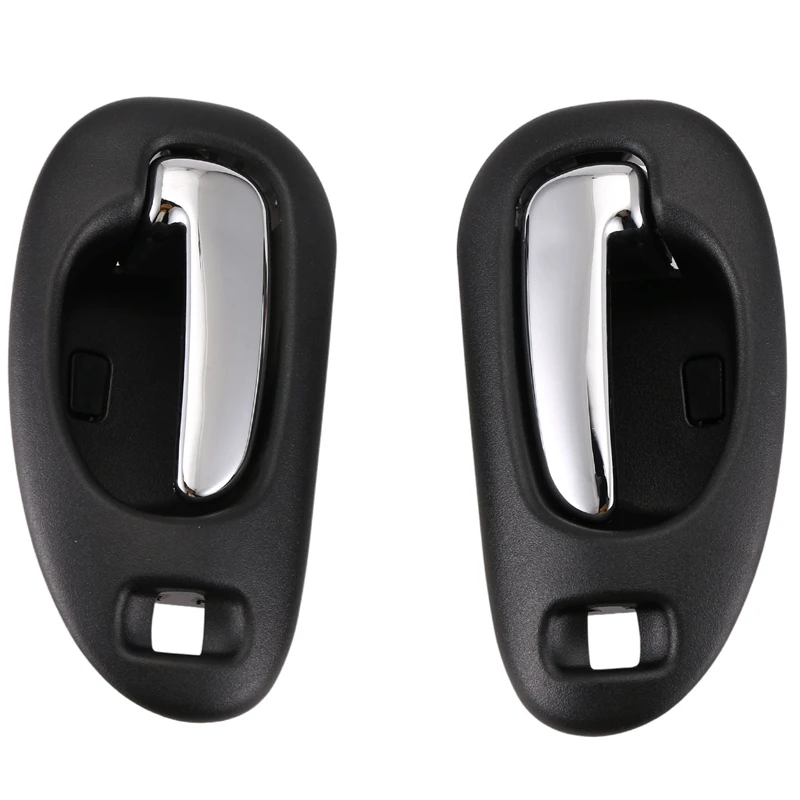 

Door Handle Black & Chrome Inside Interior Front LH & RH Pair For Chrysler 5102847AA 5102849AA