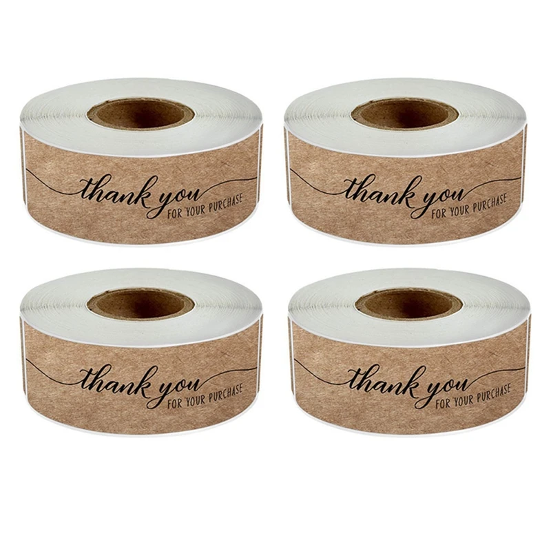 1440Pcs Thank You Stickers Set Thank You Stickers Label Roll Thank You Set For Envelope Retail Store 75X25mm