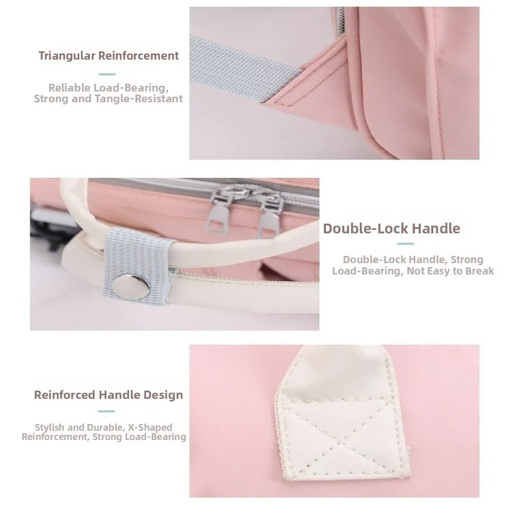Nylon Mommy Bag Large Capacity Waterproof Diaper Bag Backpack Insulated Pockets Multifunctional Nappy Bagpack Travel