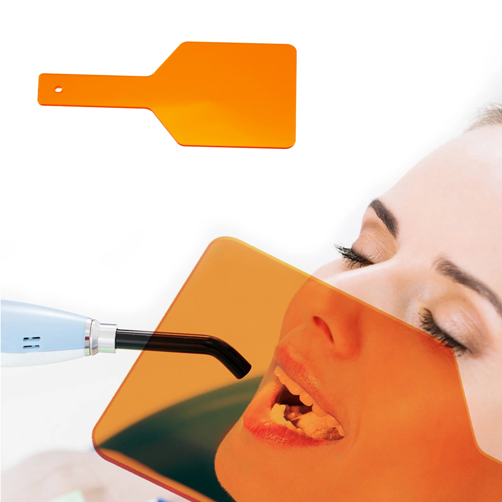 1Pc Dental Shield Plate Eye-protective Board Hand-held Curing Light Teeth Shields Dental Tools Light Filter Paddle