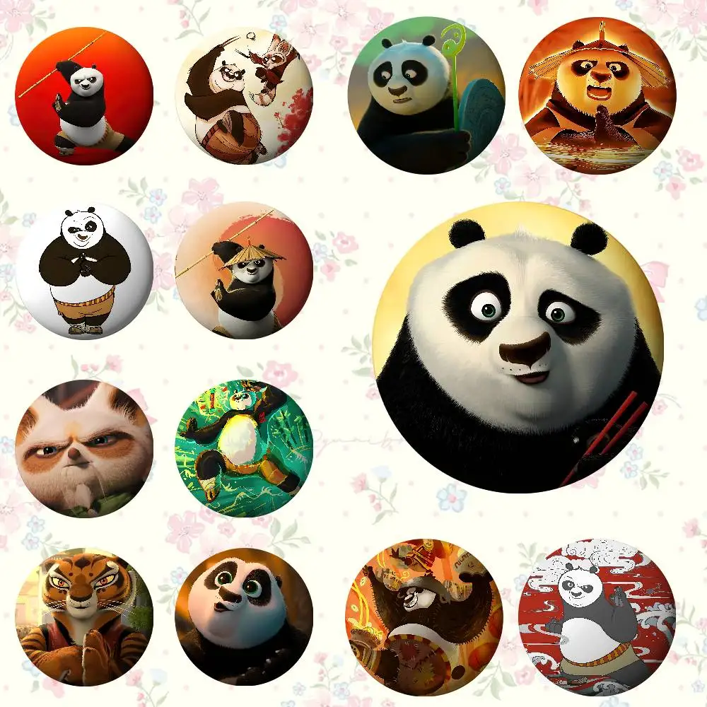 

Cartoon K-KungfuS P-Panda Badges Fans' Cartoon Lapel Pins Brooch Emblem Trinkets Gifts Folks Backpack Decor Jewelry Pieces