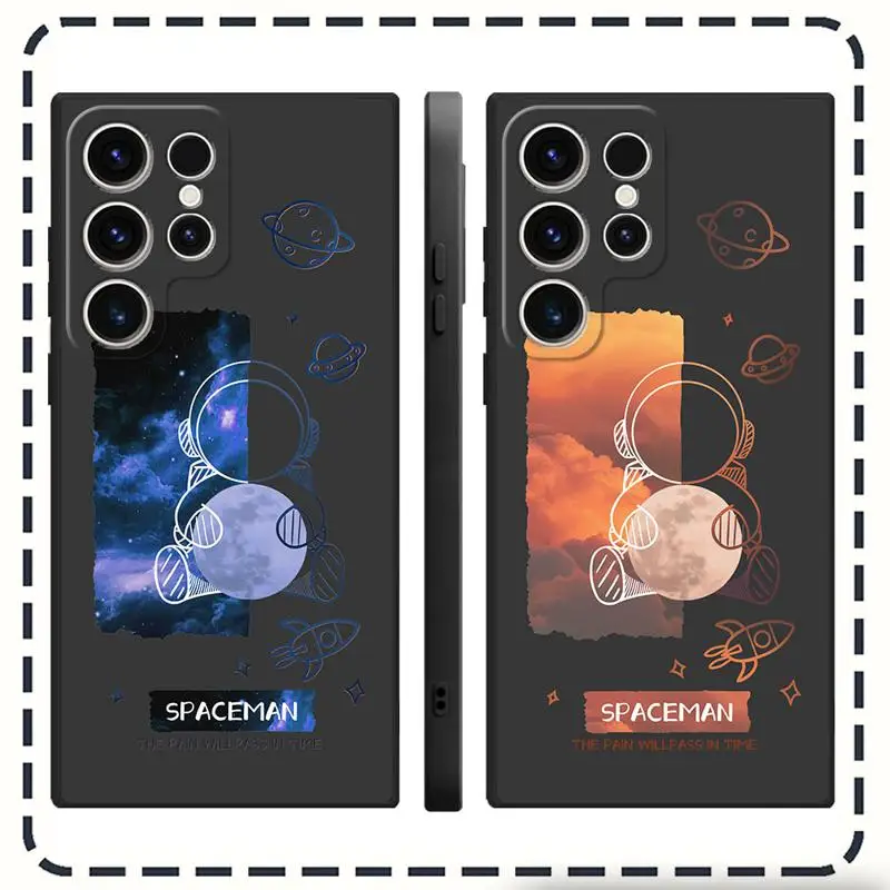 phone Cases for Samsung Galaxy S21 S23 Ultra FE case S20 S24 S10Plus S9 S21 funda Antiscratch cover Moon Star Space People Love