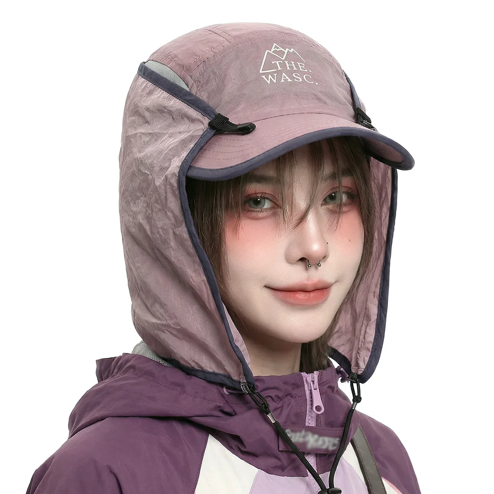 New Outdoor Quick-drying Sun Protection Hat Women Men Korean Style Detachable Multi-color Baseball Beanie Cape Hat Hiking Cap