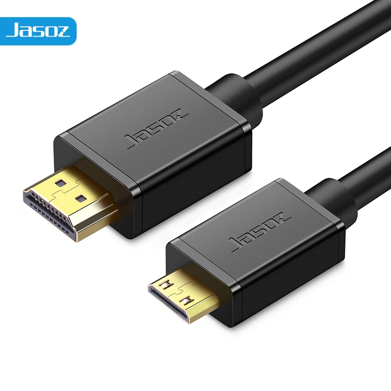 Jasoz Mini HDMI naar HDMI-kabel, mannelijk naar mannelijk, 4K@60Hz, HDMI 2.0-kabeladapter, bidirectioneel, voor camera, tablet, HDTV-monitor, 1m, 2m, 3m.
