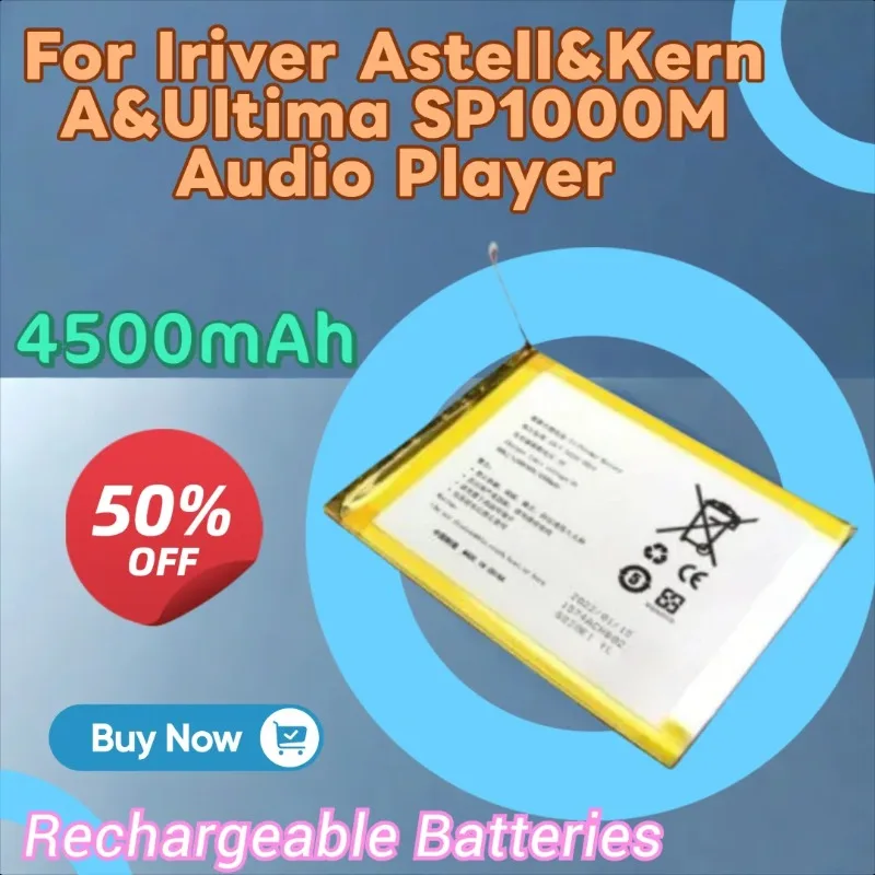 

100% New High Quality 4500mAh Replacement MP3 Battery for Iriver Astell&Kern A&Ultima SP1000M Audio Player