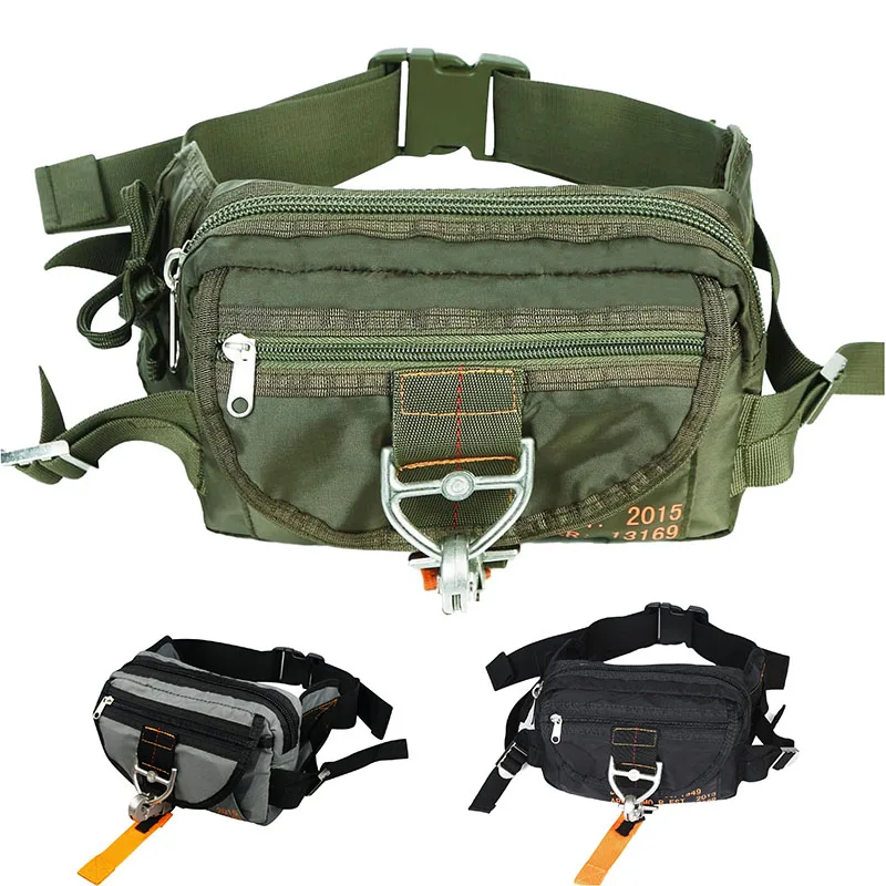 LQARMY Outdoor Waist Bag Nylon Waterproof Waist Bum Bag Running Jogging Belt Pouch Zip Fanny Pack Mobile Phone Bag