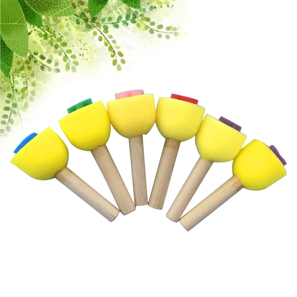 

6Pcs Mini Sponge Paint Rollers Premium Brayers Kids Art Painting Drawing Graffiti Stamping Brushes Set Kids Paint Roller