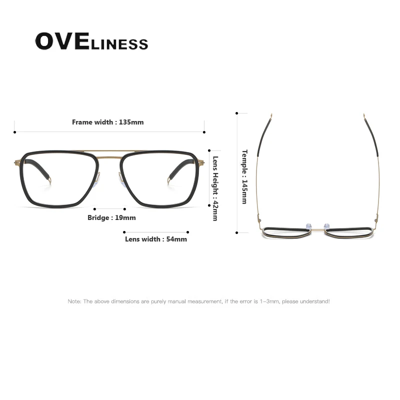 Pure Titanium Glasses Frame Homens mulheres Retro Vintage Square masculino Eyewear 2023 Nova Receita Óptica Miopia Óculos Quadros