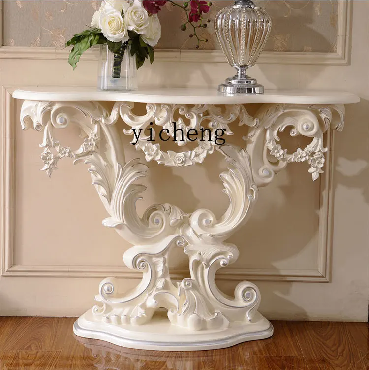 LX pure solid wood entrance foyer cabinet end view platform log entrance