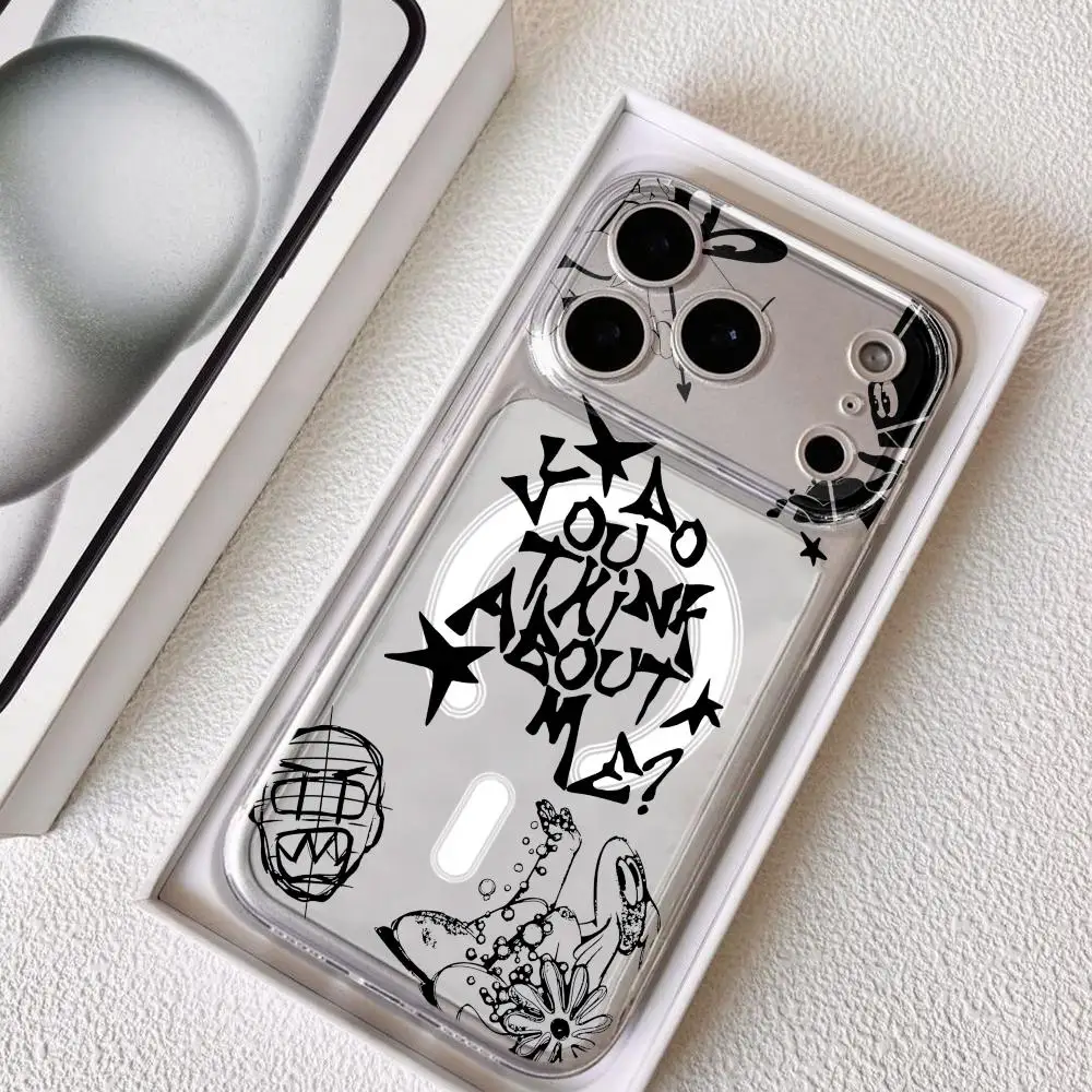 

Epc ATP Album By Nsqk Phone Case For iPhone 17 16 15 14 13 12 Pro Max Plus With Magnetic Crystal Clear Case Wireless Charge
