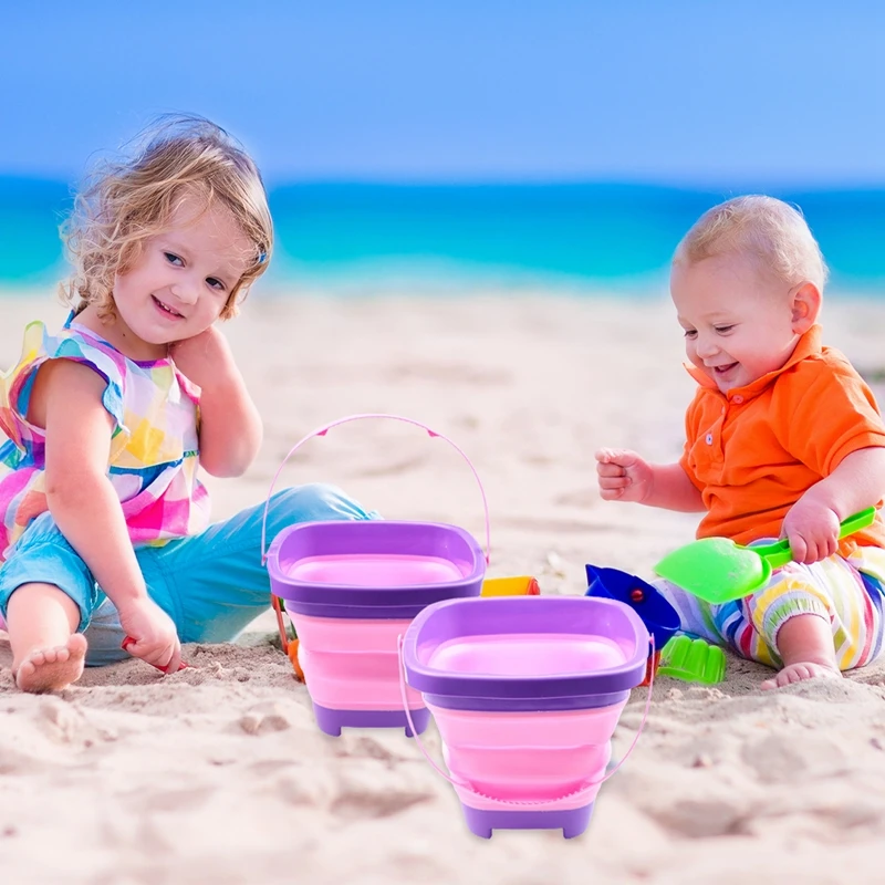 Dzieci zabawki na plażę dzieci bawią się zabawki wodne składany przenośny wiaderko do piaskownicy letni zabawki do zabawy na zewnątrz gra na plaży