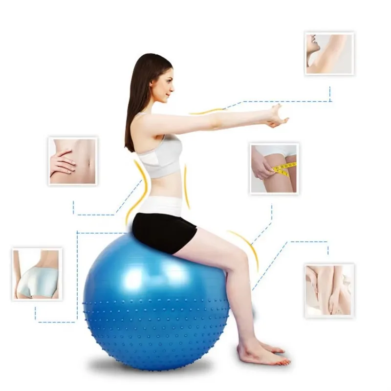Wholesale Sports Fitness Gym Custom Printed Anti-Burst Exercise Ball PVC Yoga Ball With Quick Pump