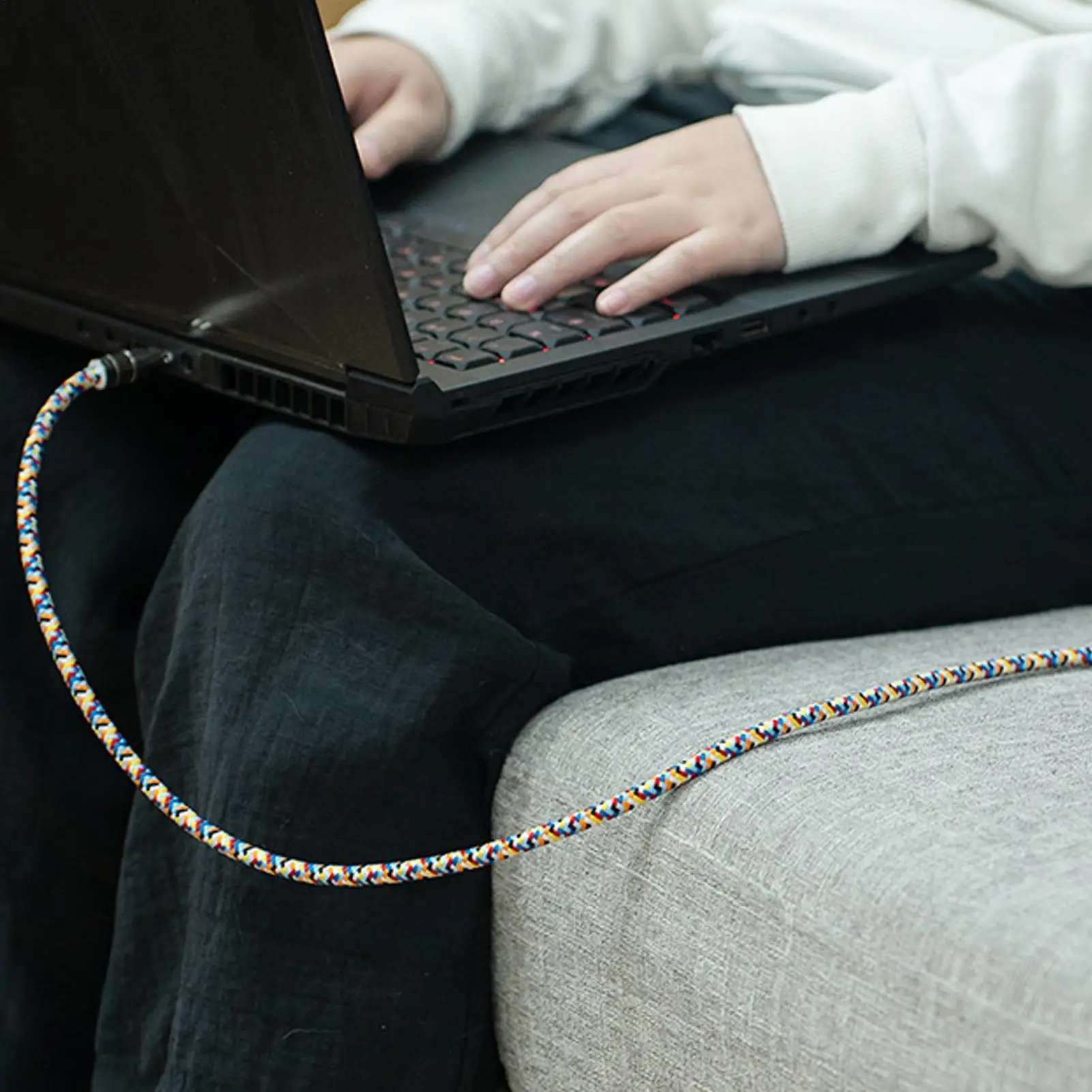Lanyard For Phone Mobile Phone Charger Cable 2-in-1 Anti-Theft Cellphone Strap Portable Charging Cable For Tablet Smartwatch