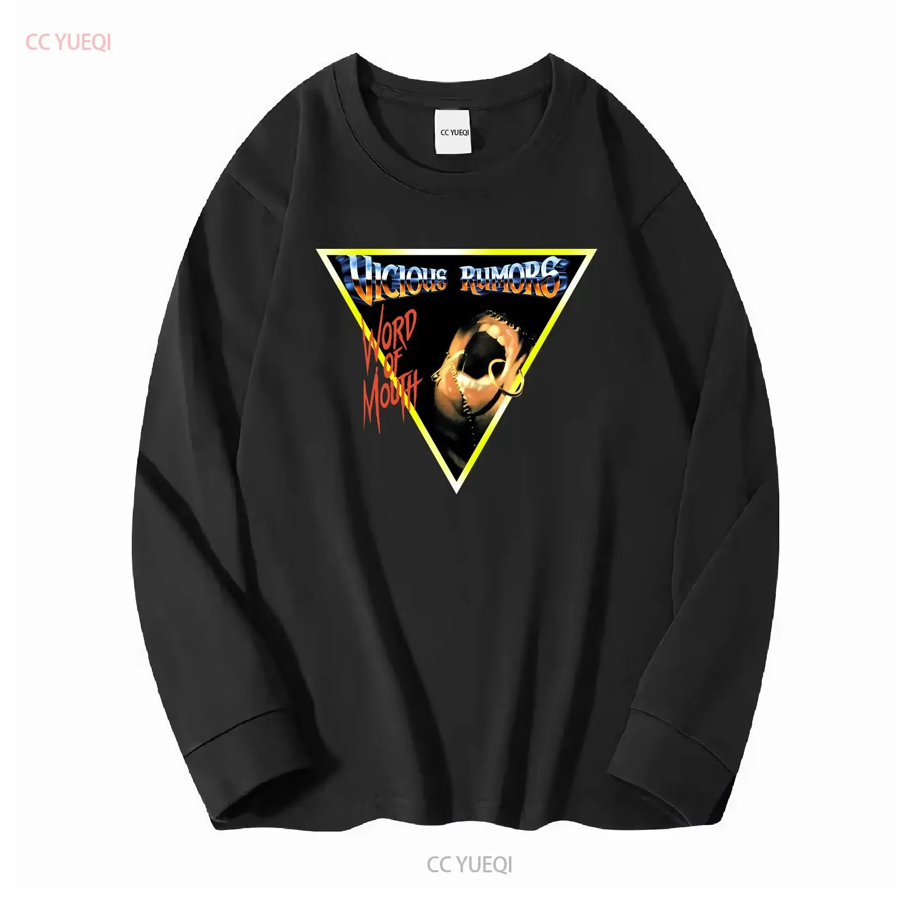 Vicious Rumors word of mouth tour Cotton Black Full Size S 5XL T Shirt DA274 long or short sleeves vintage Washed Casual