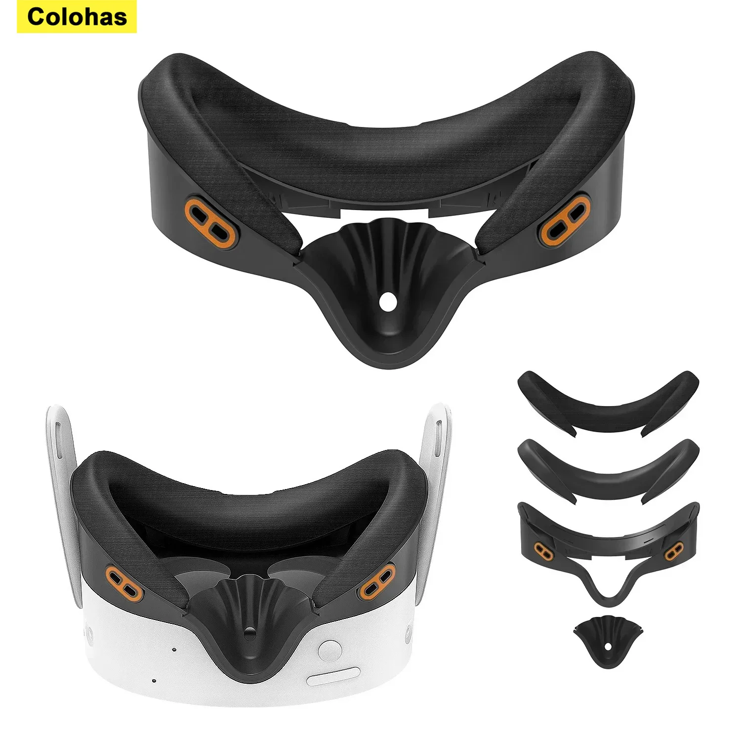 

Face Mask Replacement Interface Bracket For Meta Quest 3S Facial PU Leather Pad VR Accessories Anti Light And Sweat-proof Mask