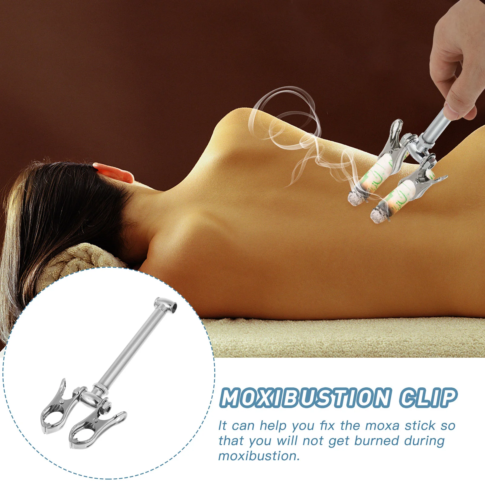 Moxibustion Clip Locks Steering The Club Burner Tool Moxa Stick Hanger Handheld