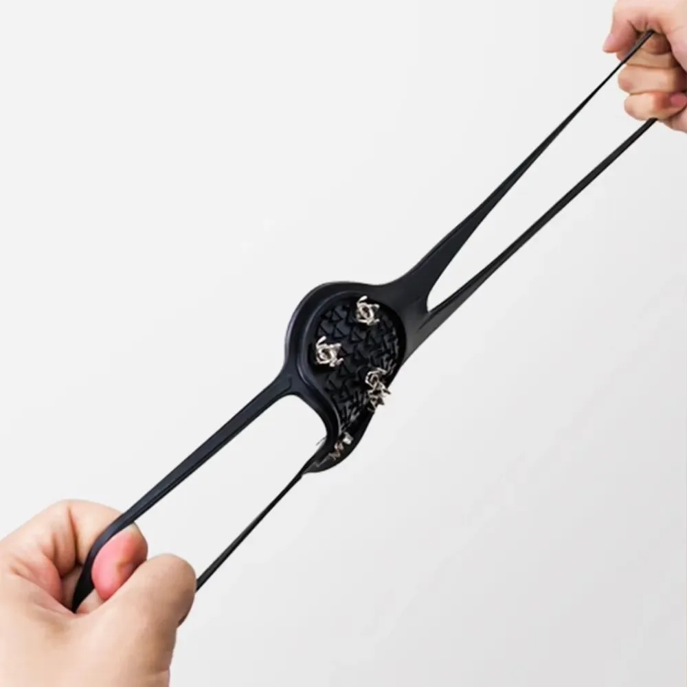 1 زوج جديد 5/8 الأسنان الجليد القابض سبايك العالمي المضادة للانزلاق أحذية الأشرطة سبايك سبايك السيطرة المرابط للأحذية