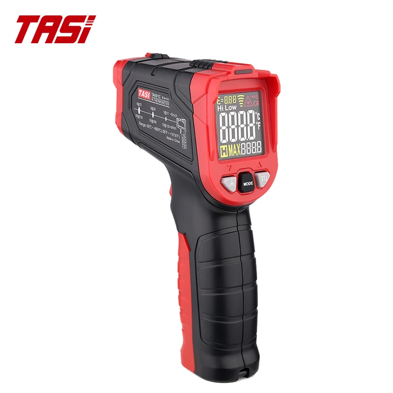 

TASI TA601A/B/C 880/680/480 Colorful Display High Temperature Infrared Laser Thermometer High Precision Industrial Use