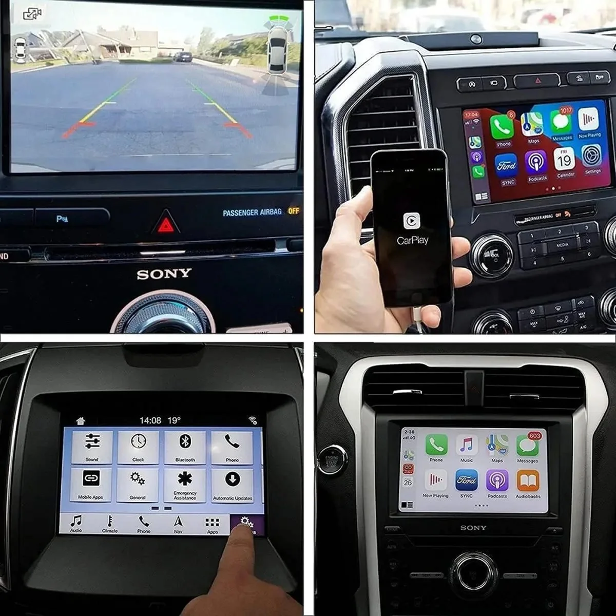 

HC3T-14F014-BD Ford Lincoln Factory SYNC2 to SYNC3 Upgrade Kit APIM Module with Antenna Carplay GPS Navigation Compatible