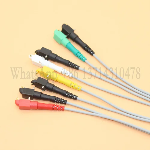 Imagen 2 del producto Cable de doble fila y enchufe PCB, longitud de 120cm, EEG/EMG/ECG Din 1,5mm hembra a pinza de cocodrilo, electrodo