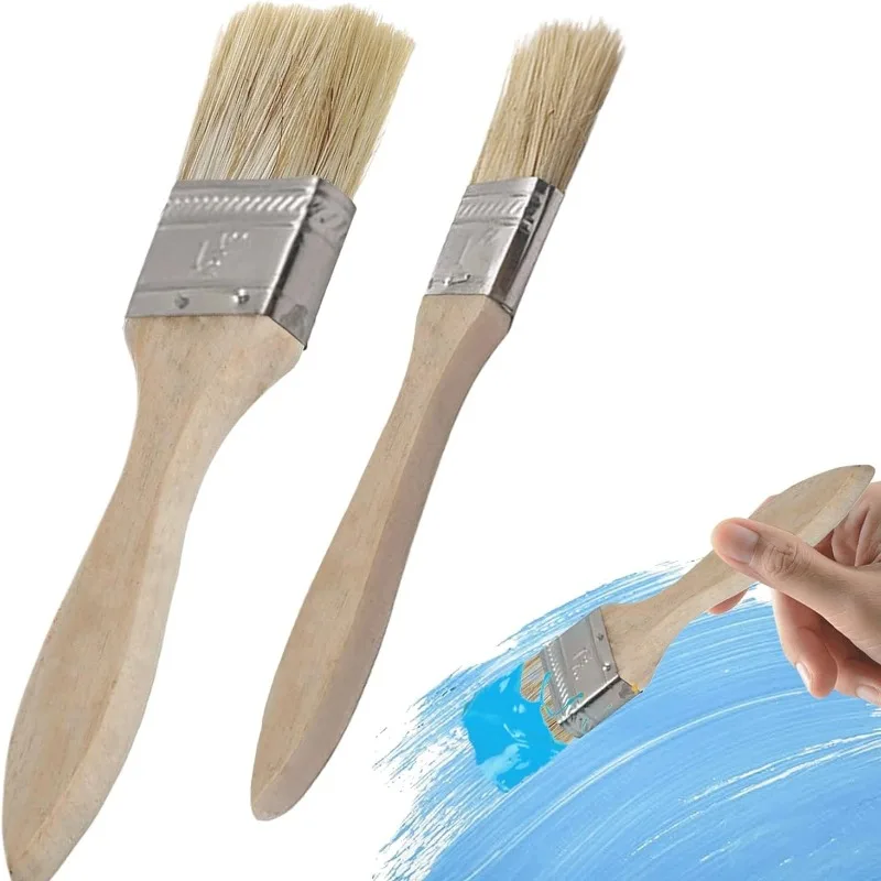 5/10/20 Pcs Paint Brush Household Soft-bristled Dust-removing Brushes Wooden Handle Wall Fence Furniture Painting Brushes