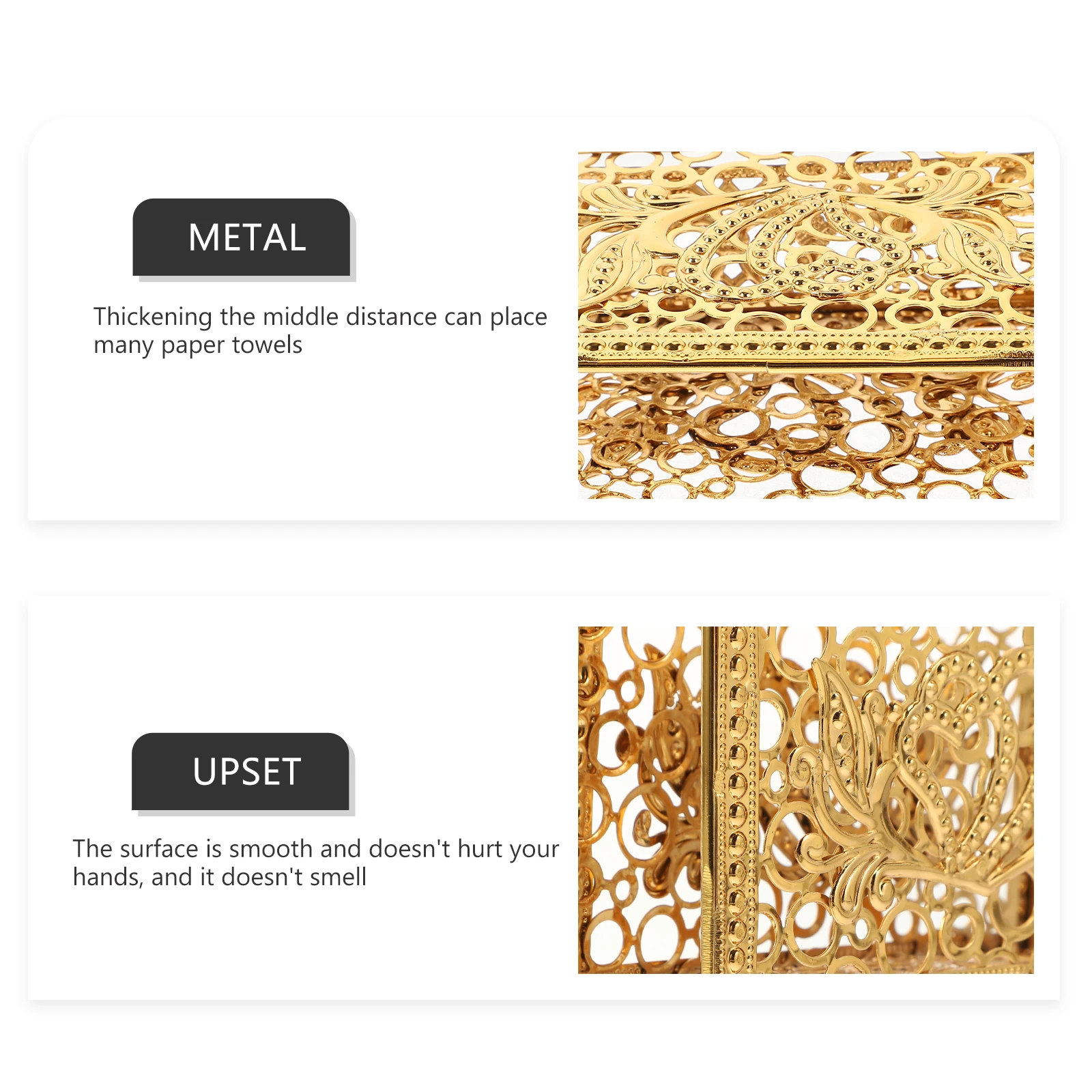 

Metal Napkin Rustic Decorative Tabletop Stand For Bathroom Hotel Bathroom Napkin Holder Ktv Bar Guest Towel Dispenser