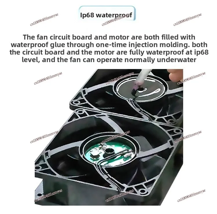 Industrial Humidifier Fan 12038 48V 220V Waterproof, Two-wire and Three-wire PWM Governor Sprayer Accessories