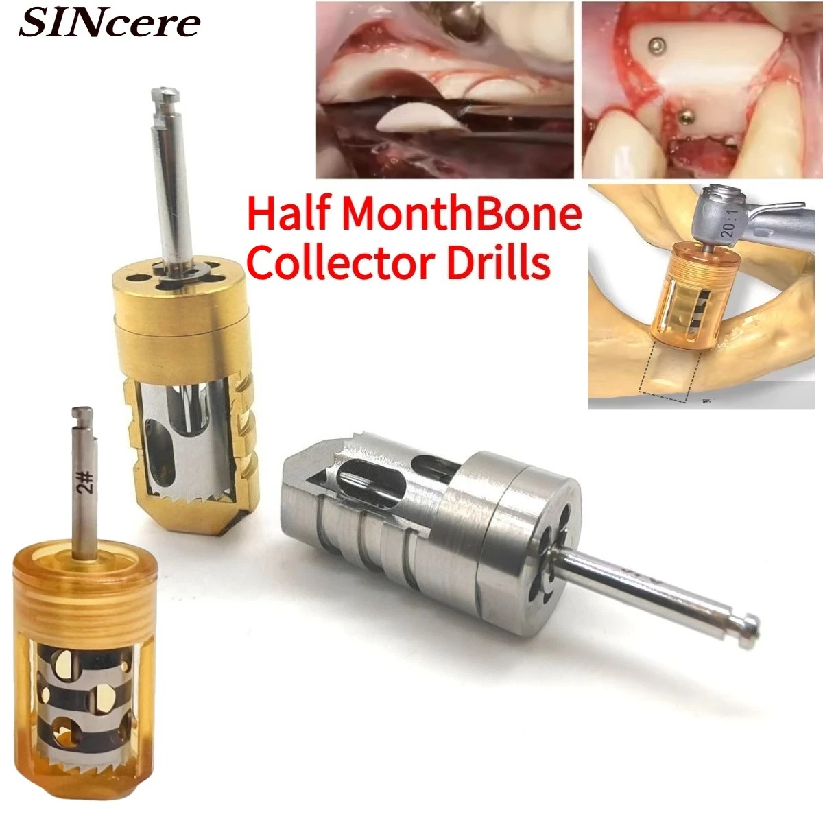 

Dental Implant Collector Bone Drill GBR SLT Half Moon Sed for Incremental Bone Implantation Surgery To Extract Flake Bone
