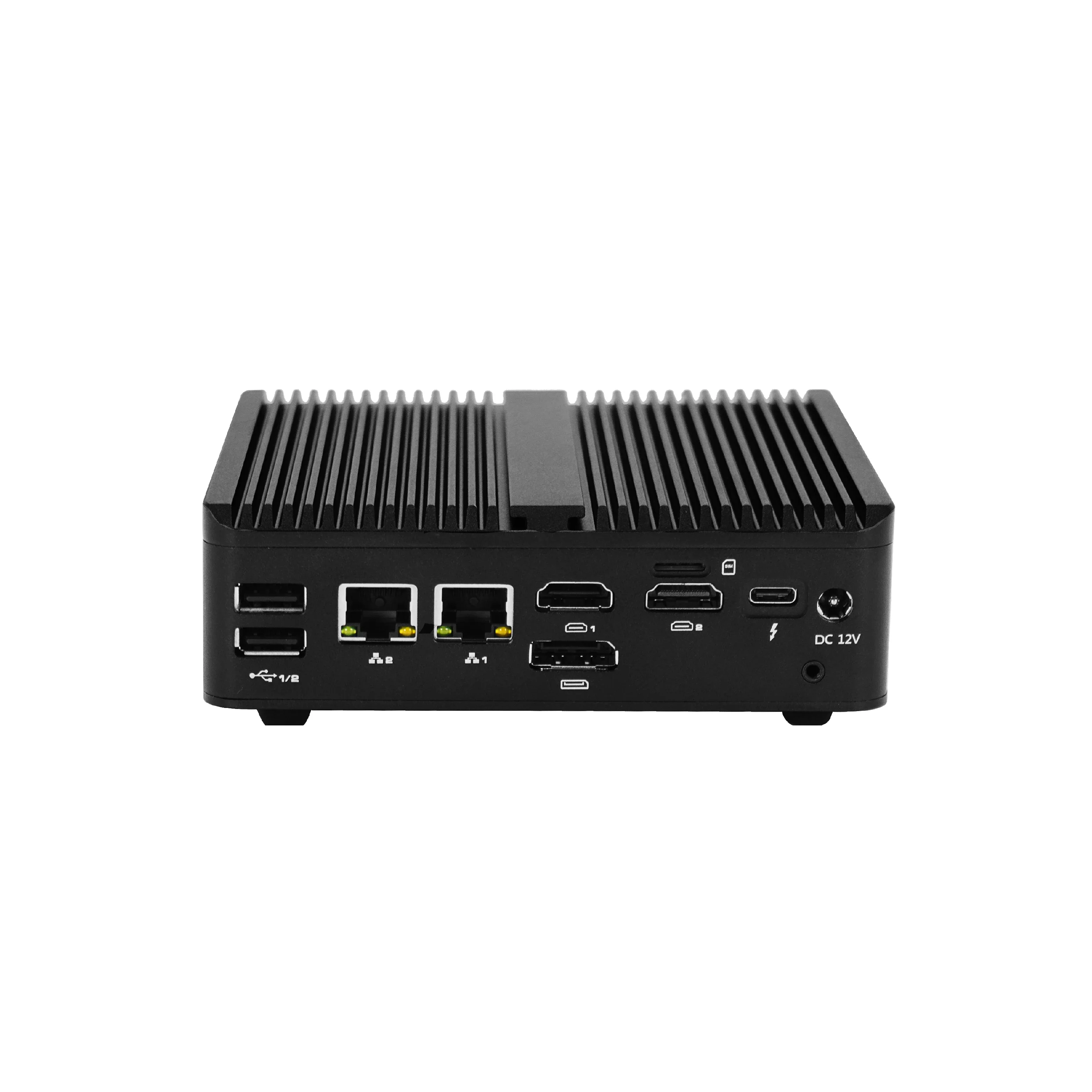 

12th Gen N100 Mini Desktop Computer 2*LAN 2*RS232 2*HD-MI DP with Type-C WiFi 4K SIM_5G N100 Fanless Mini PC