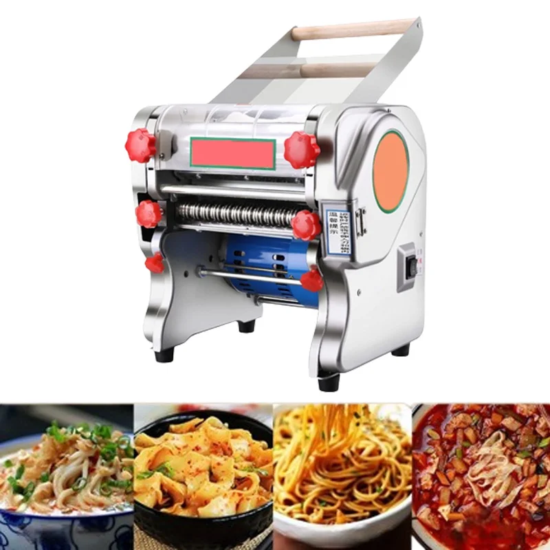 

Electric Noodle Maker Pasta Pressing Machine Stainless Steel Noodles Cutting Machine with Pasta Round Noodle 220V