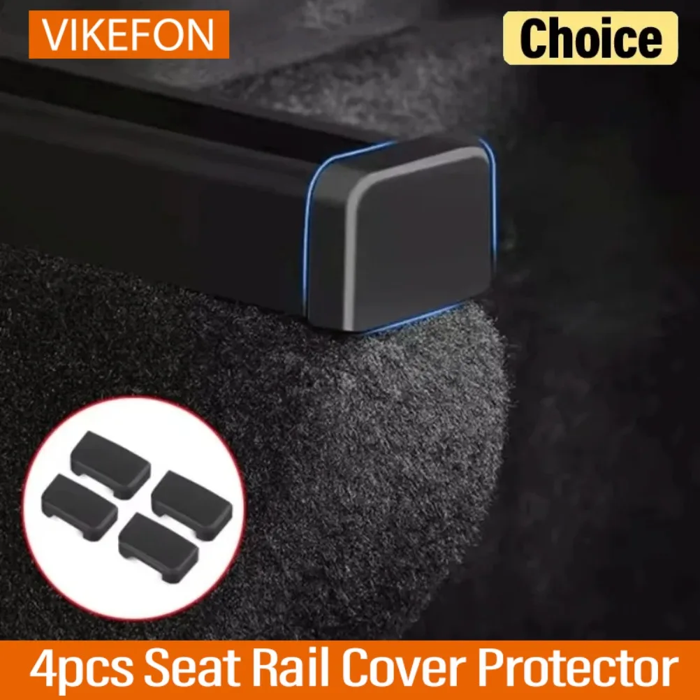 

4 шт. аксессуары 2025, торцевые детали, защита от скольжения заднего сиденья, защита от ударов, защита для рельса заднего сиденья для Tesla Model 3 Y Juniper